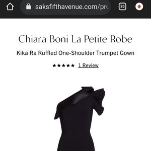 Kika Ra Ruffled One-Shoulder Trumpet Gown. Size US 6, EU 42.